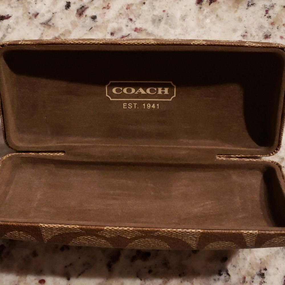 Coach logo eyeglasses case
